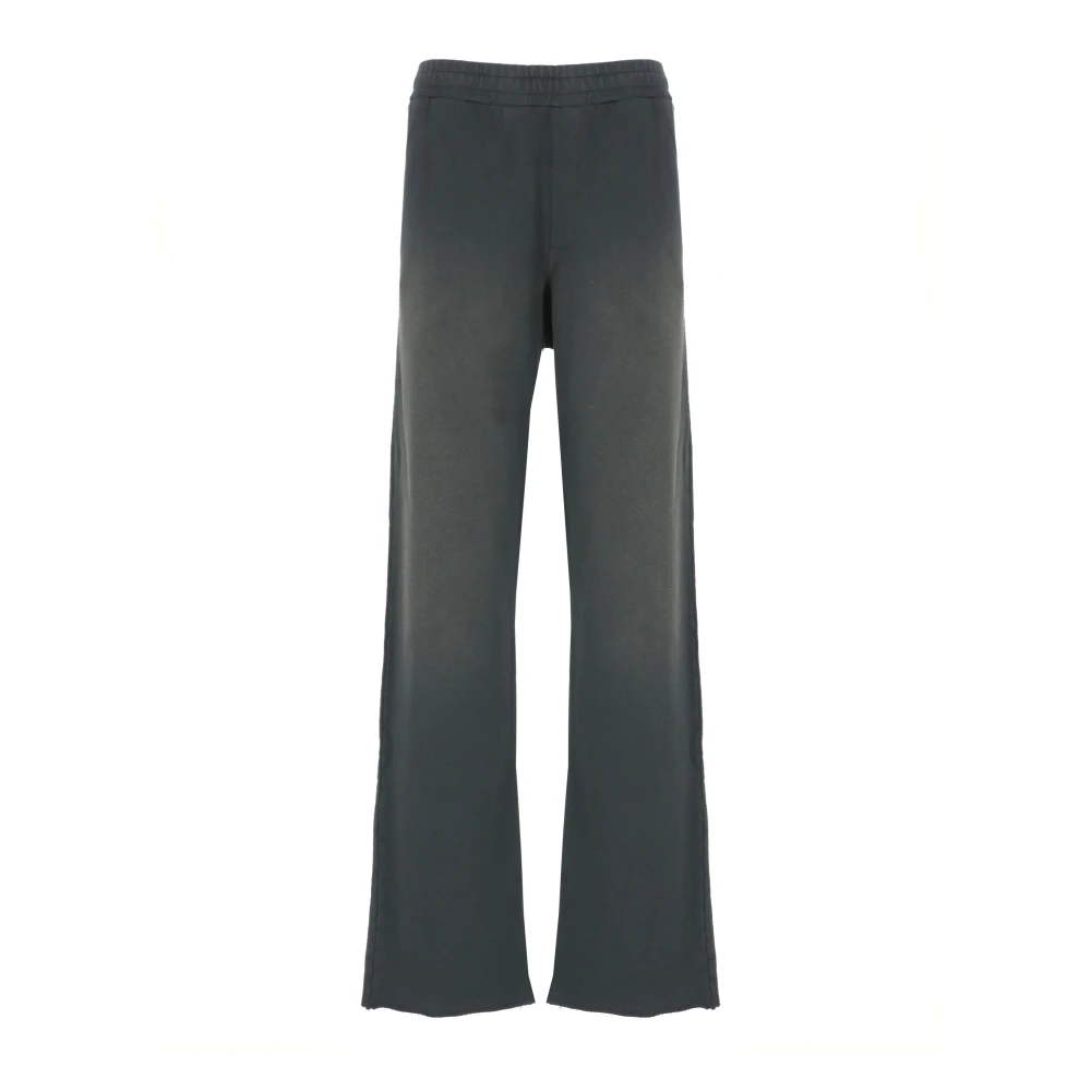 Golden Goose Donna Nero Pantaloni Neri In Cotone Vita Elastica