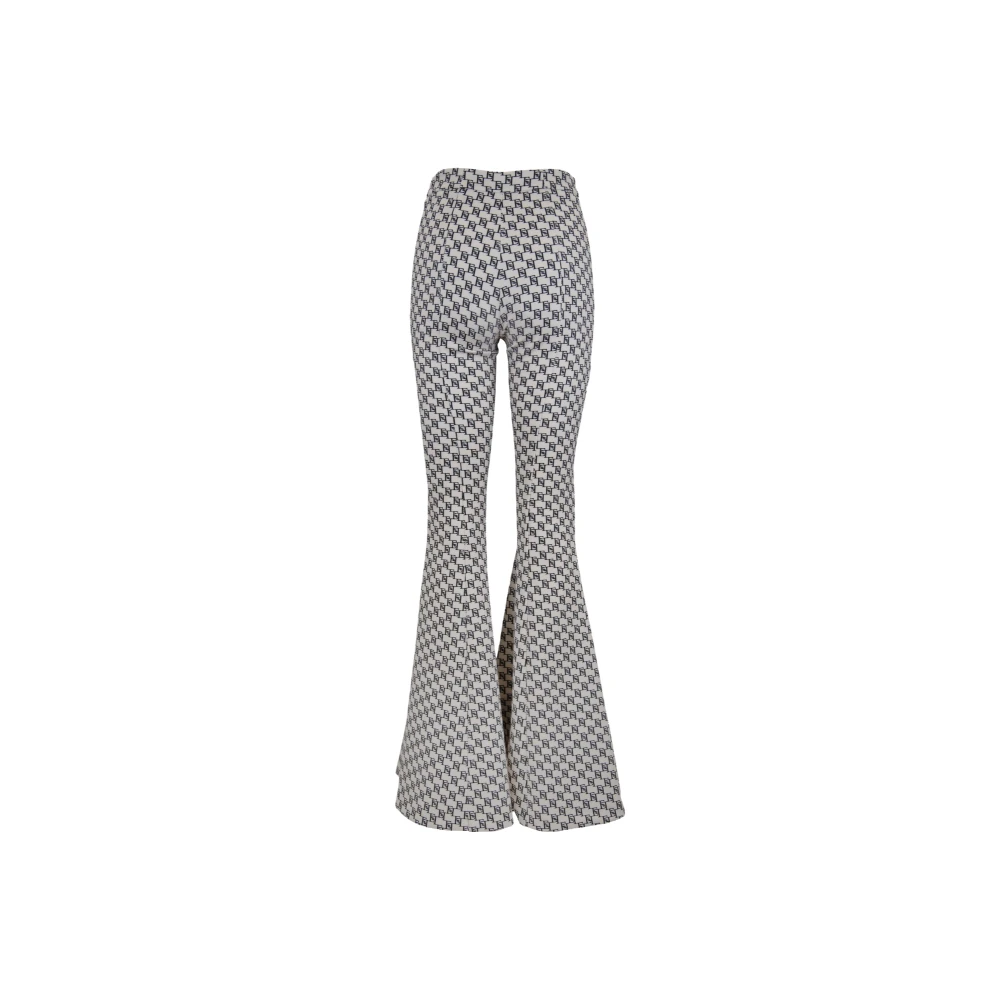Elisabetta Franchi Wijde Pijp Rits Haak Broek Black Dames