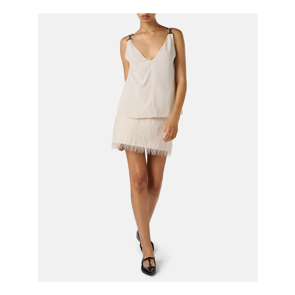 Iceberg Stoffige roze minirok van pluizige viscosestof Beige Dames