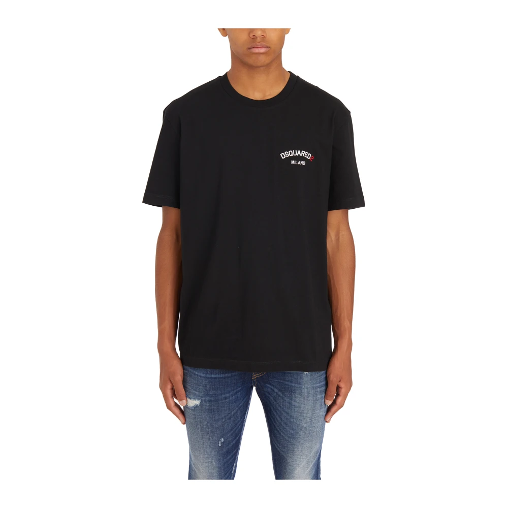 Dsquared2 Katoenen Regular Fit T-Shirt Black Heren