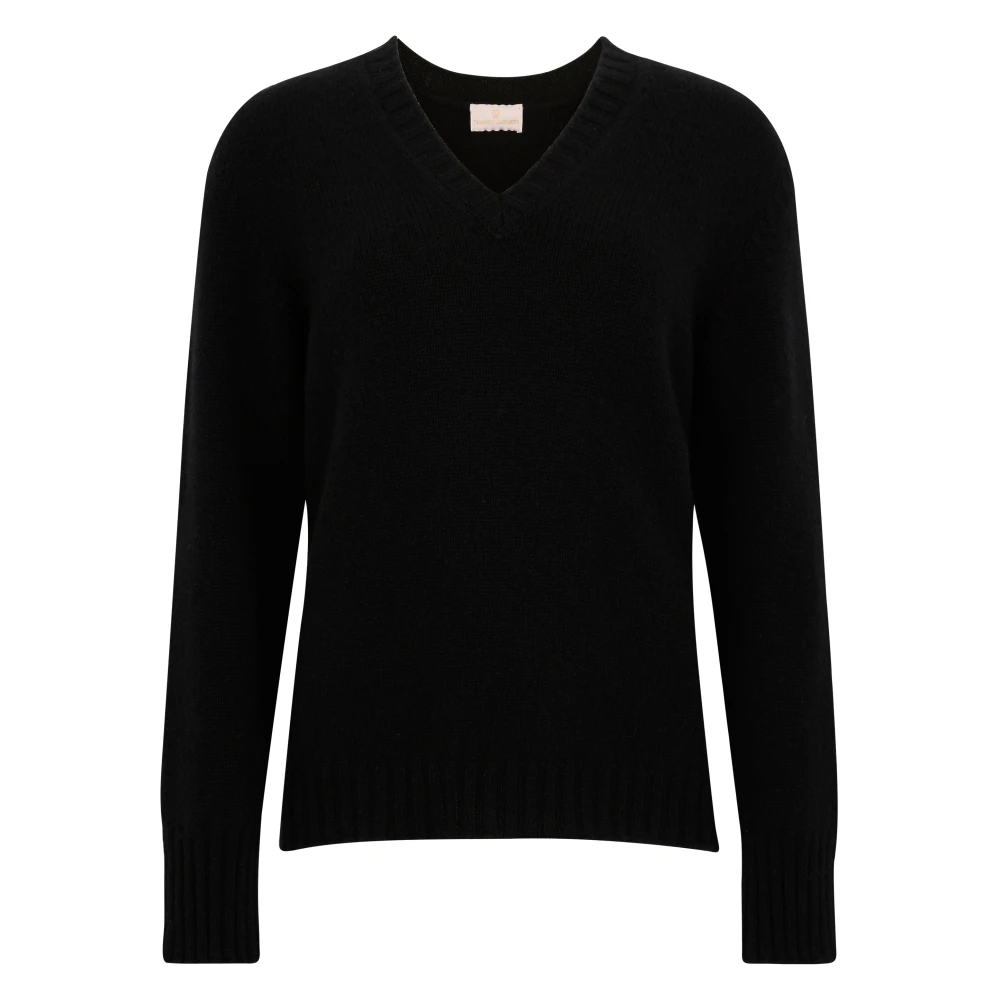 Tabaroni Cashmere Svart Kashmirtröja Kollektion Black, Dam