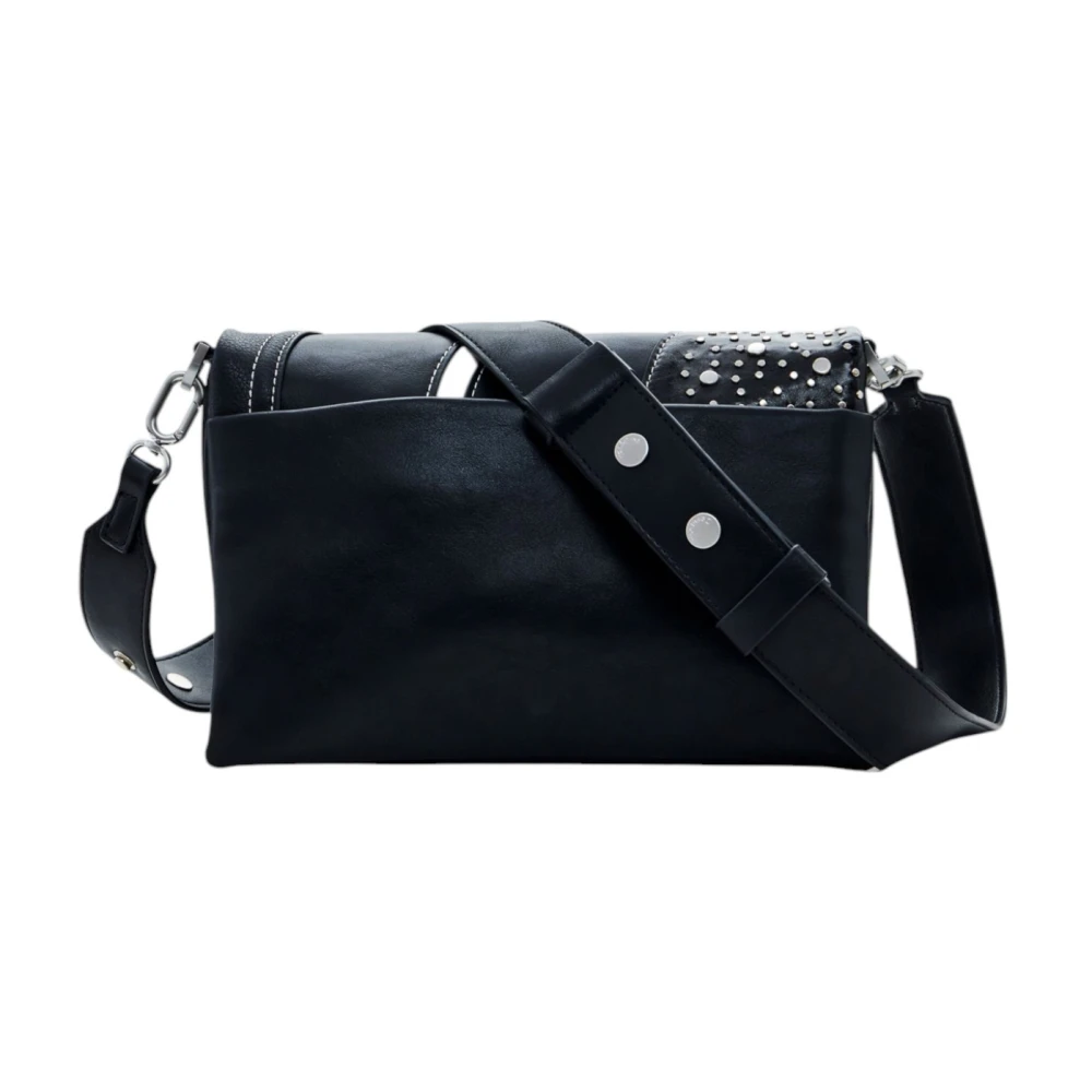 Desigual Zwarte Polyurethaan Dames Handtas Lente Zomer Black Dames