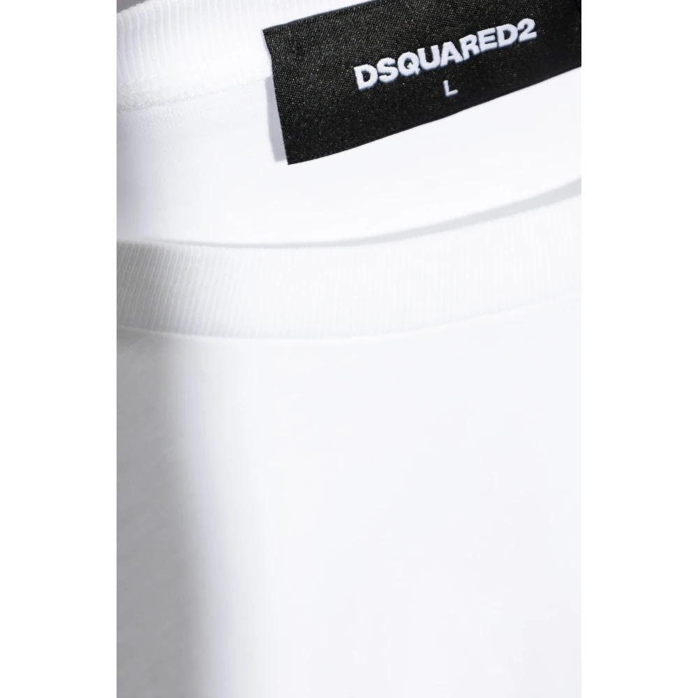 Dsquared2 T-shirt met logo White Heren
