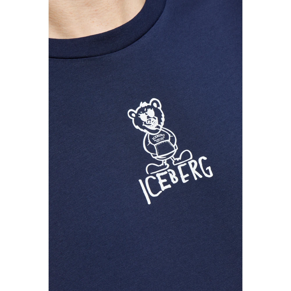Iceberg T-shirt met print Blue Heren