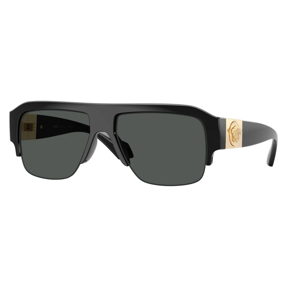 Versace Herren Schwarz Ve4525u Gb1/87 Sonnenbrillen Injiziert Grau Pilot Normal - Bild 3