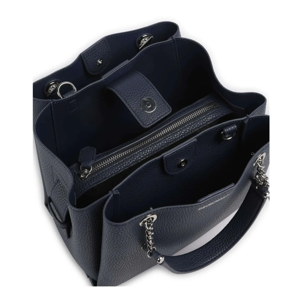 Emporio Armani Stijlvolle Schoudertas met Charme Blue Dames