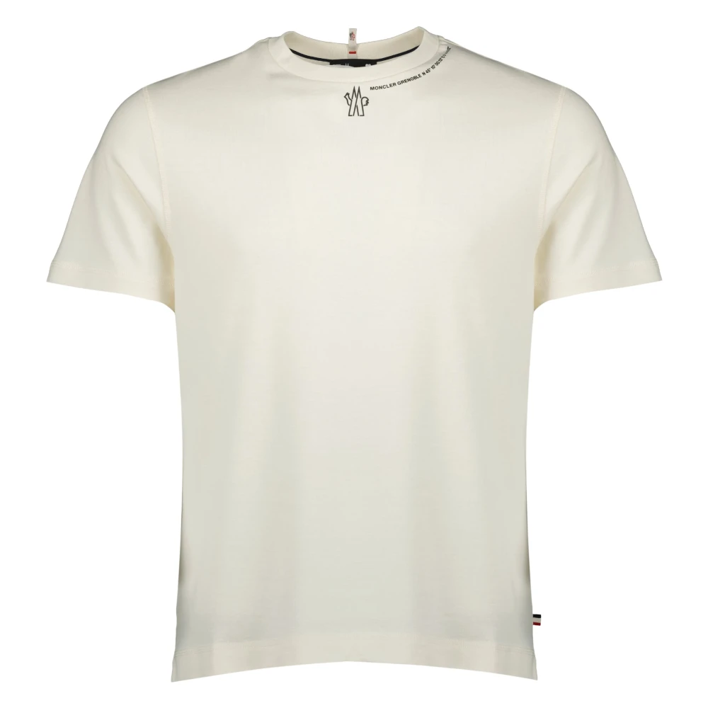 Moncler Men's Beige Logo T-Shirt - T-Shirts - S - Tops