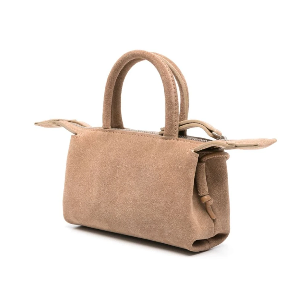 Marsell Lichtbruine suède handtas met zilveren hardware Brown Dames
