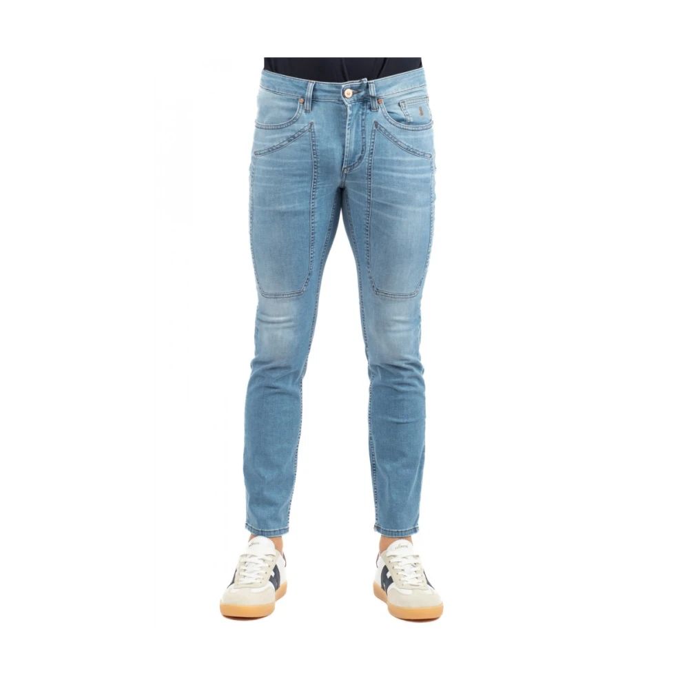 Jeckerson Men's Blue Slim Fit Jeans, W34, Stylish Denim Jeans