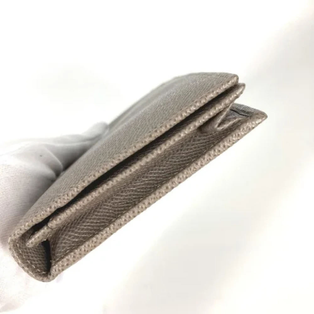 Bvlgari Vintage Pre-owned Leather wallets Gray Dames