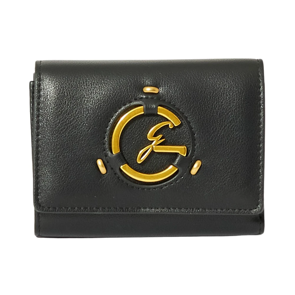 Gattinoni Zwarte portemonnee met logo en kaartvakken Black Dames
