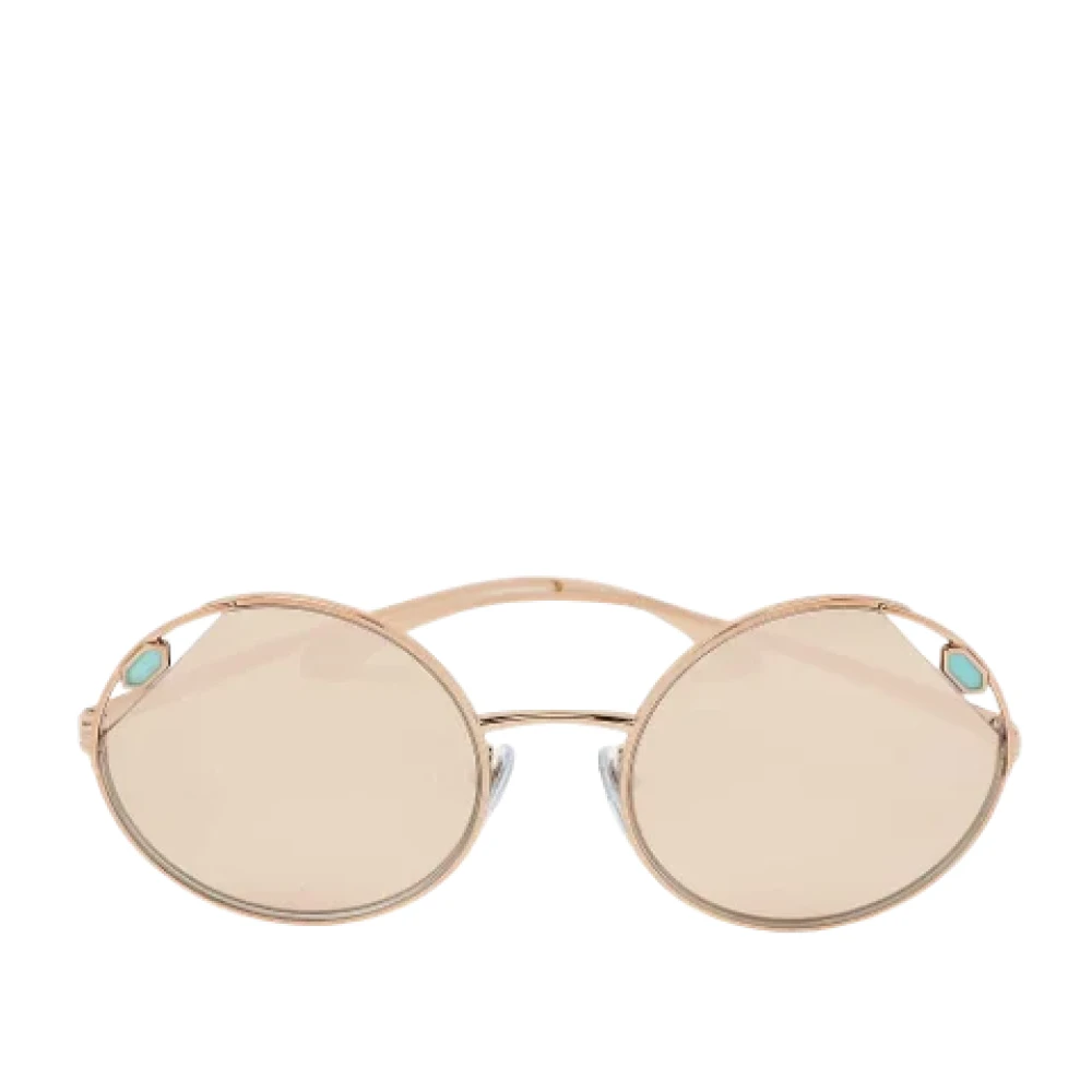 Bvlgari Vintage Pre-owned Metal sunglasses Yellow Dames