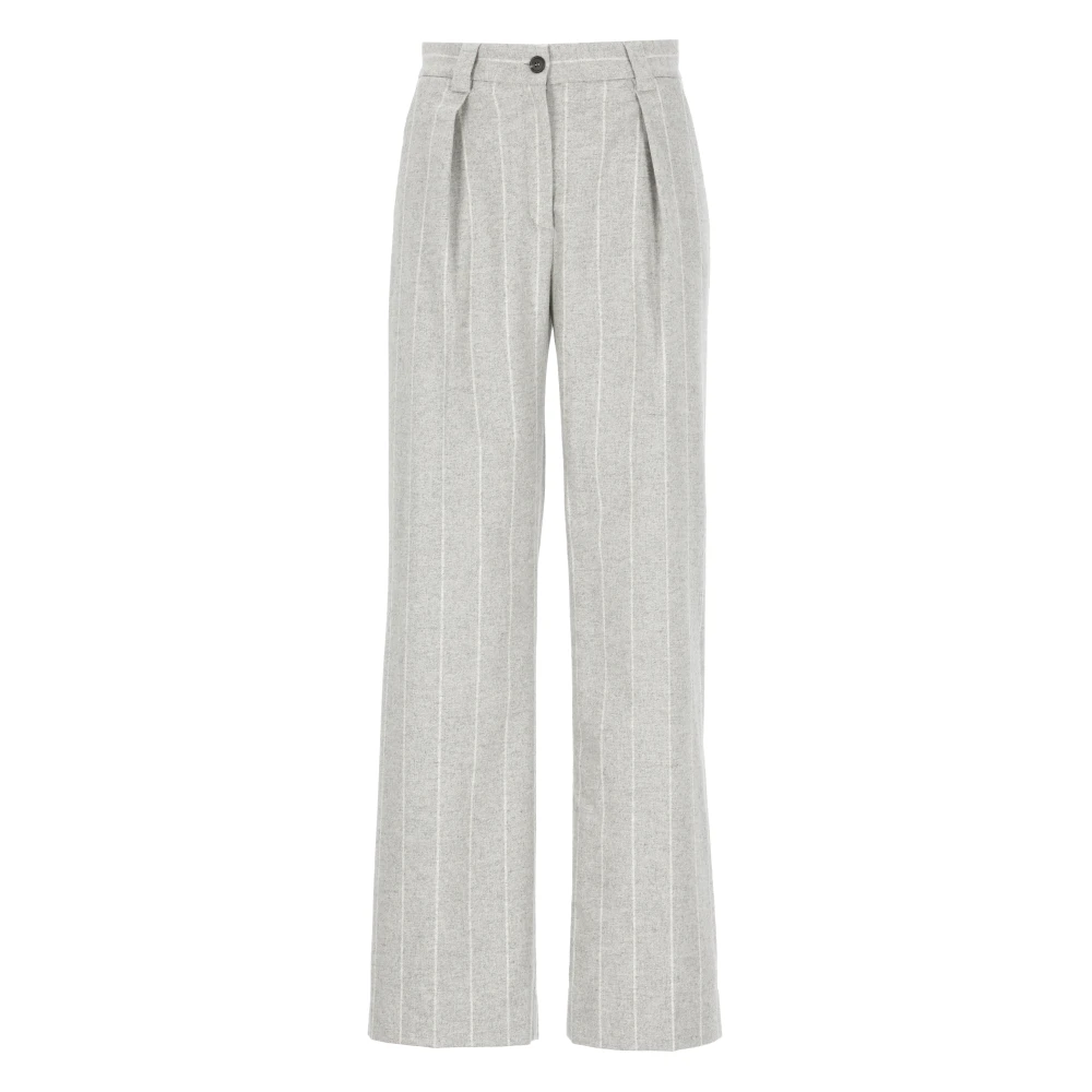 Antonelli Firenze Grijze wollen broek met zakken Gray Dames