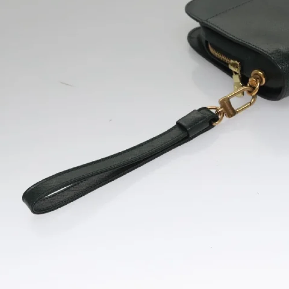 Louis Vuitton Vintage Pre-owned Leather clutches Green Dames