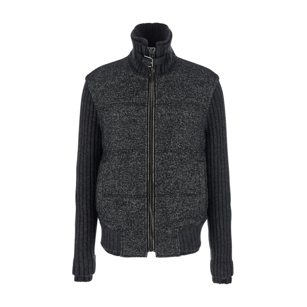 Dolce & Gabbana Men's Grey Coats Sale Lana Pepe