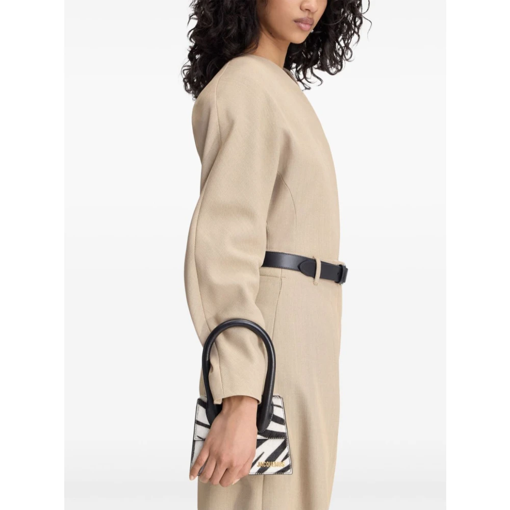 Jacquemus Zebra Print Leren Schoudertas Black Dames