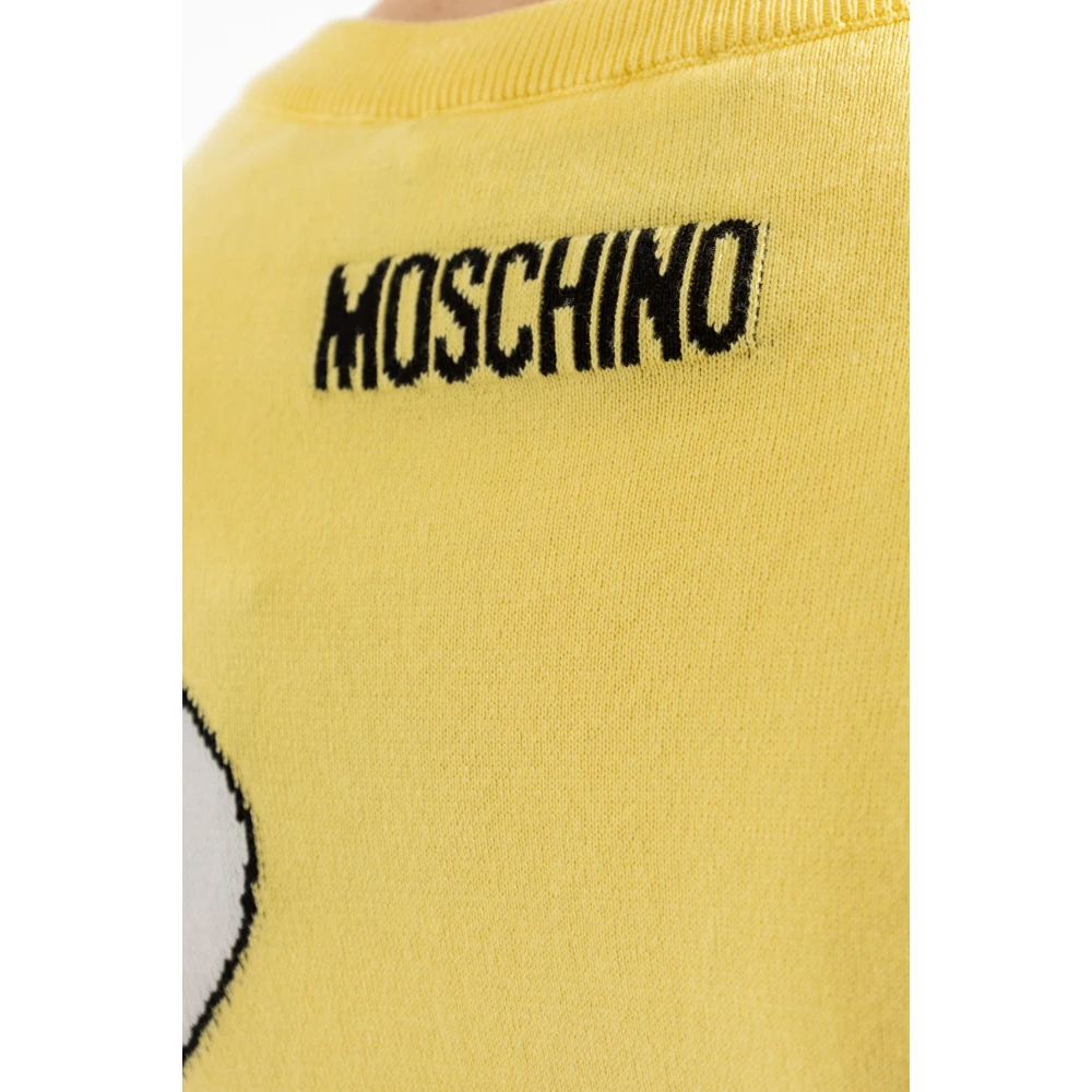 Moschino Trui met patroon Yellow Heren
