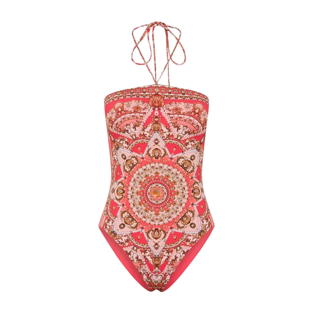 Camilla Women's Pink Shell Games Halterneck Swimsuit - Swimsuits - Xs - Swimwear