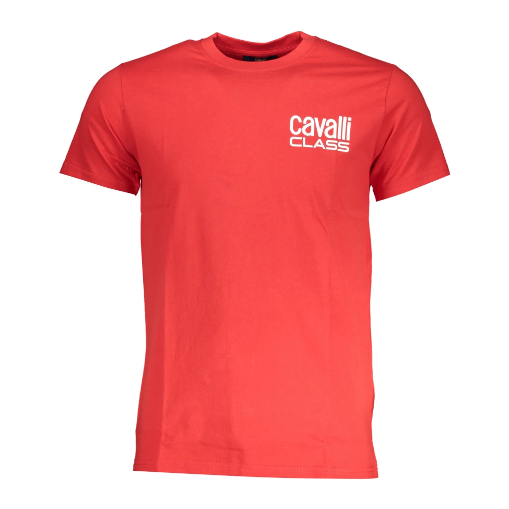Cavalli Class , T-Shirts, Male, Red, Xl, Qxt62x Jd060 Short Sleeve T-Shirt