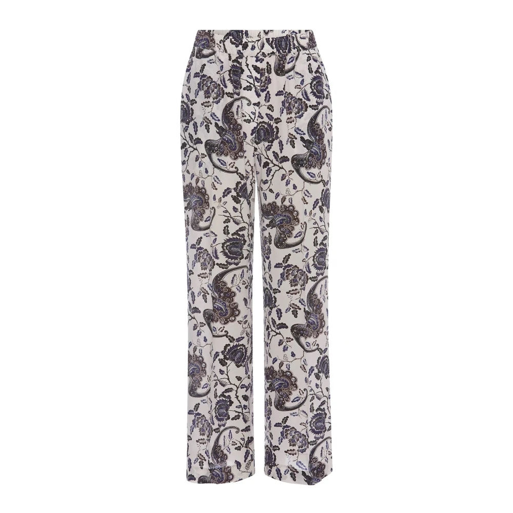 Heartmade Zijden Kwaliteit Rechte Pasvorm Broek Brown Dames
