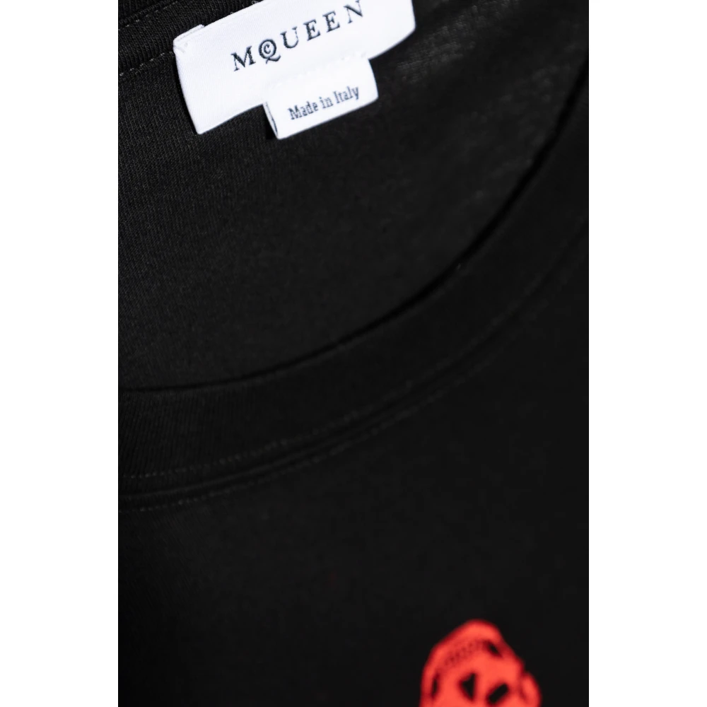 alexander mcqueen T-shirt met logo Black Heren
