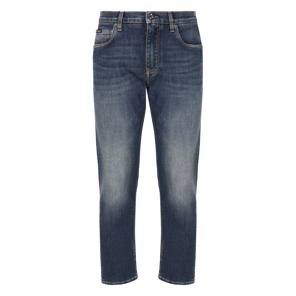 Dolce & Gabbana Italiaanse Denim Jeans Rechte Pasvorm Blue Heren