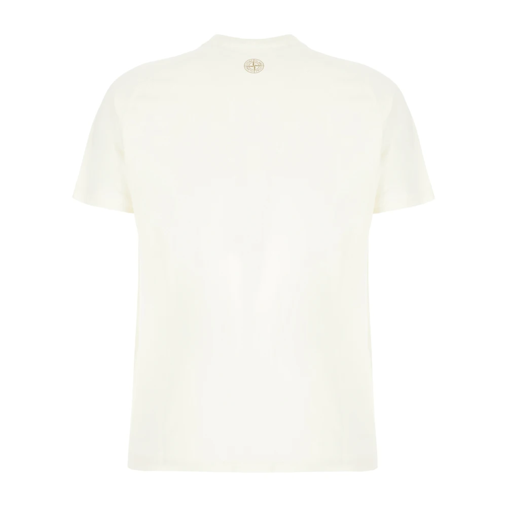 Stone Island Casual Katoenen T-Shirt in Diverse Kleuren Beige Heren
