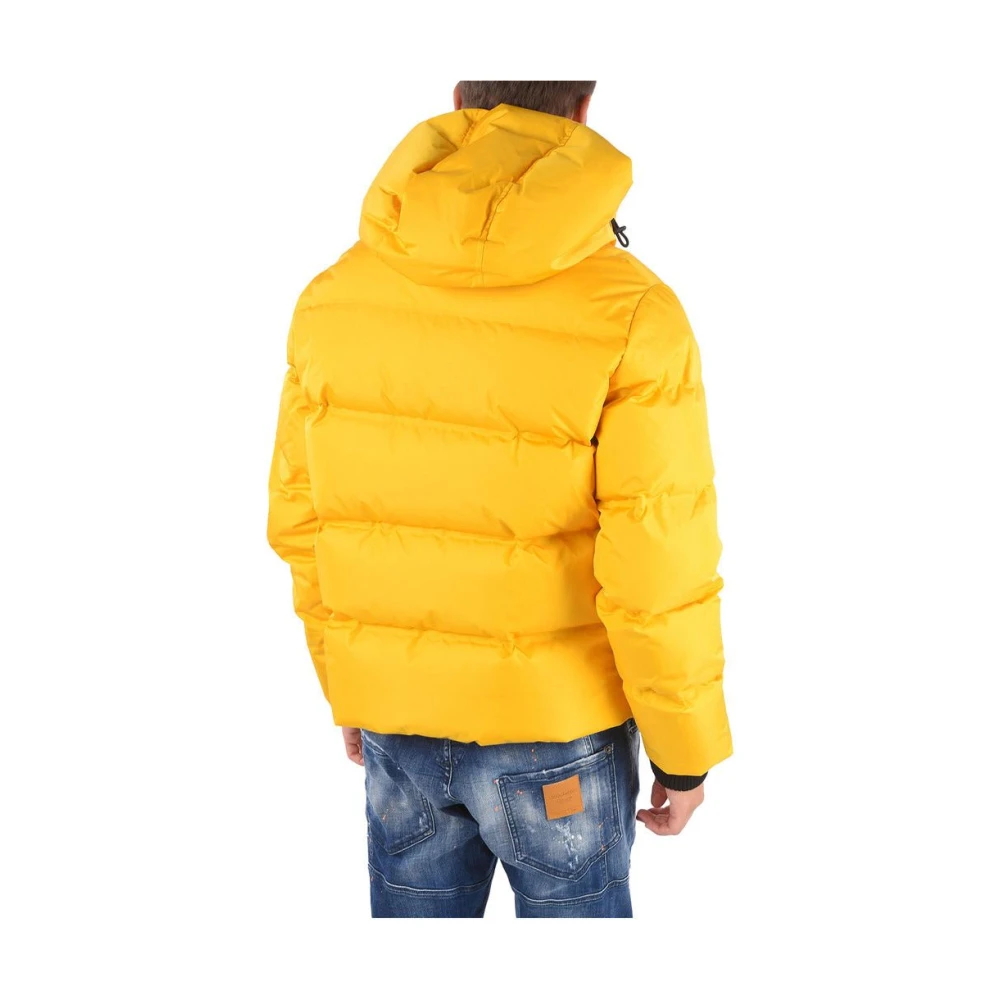 Dsquared2 Gele Nylon Donsjas Met Capuchon Yellow Heren