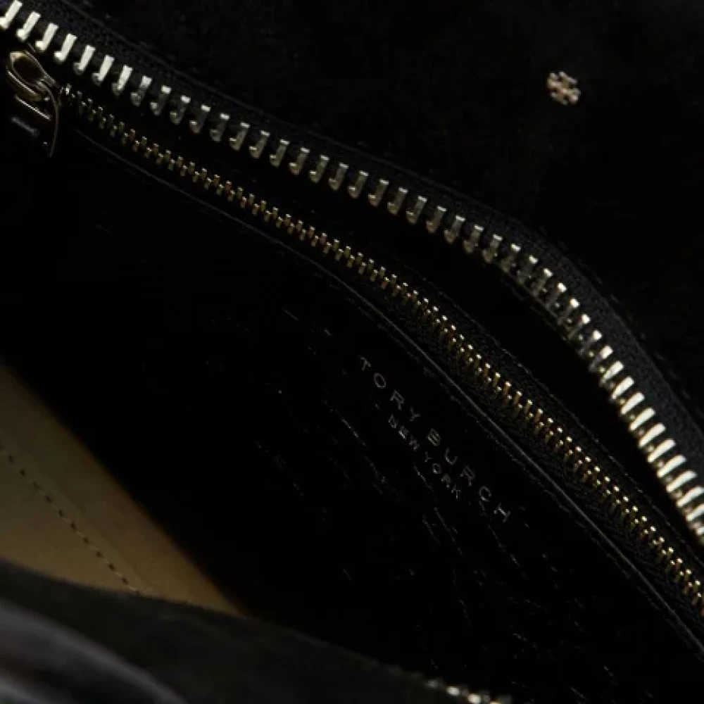 TORY BURCH Leather handbags Black Dames