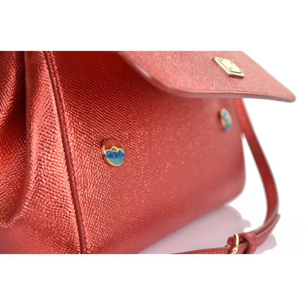 Dolce & Gabbana Rode Leren Sicily Microbag Red Dames