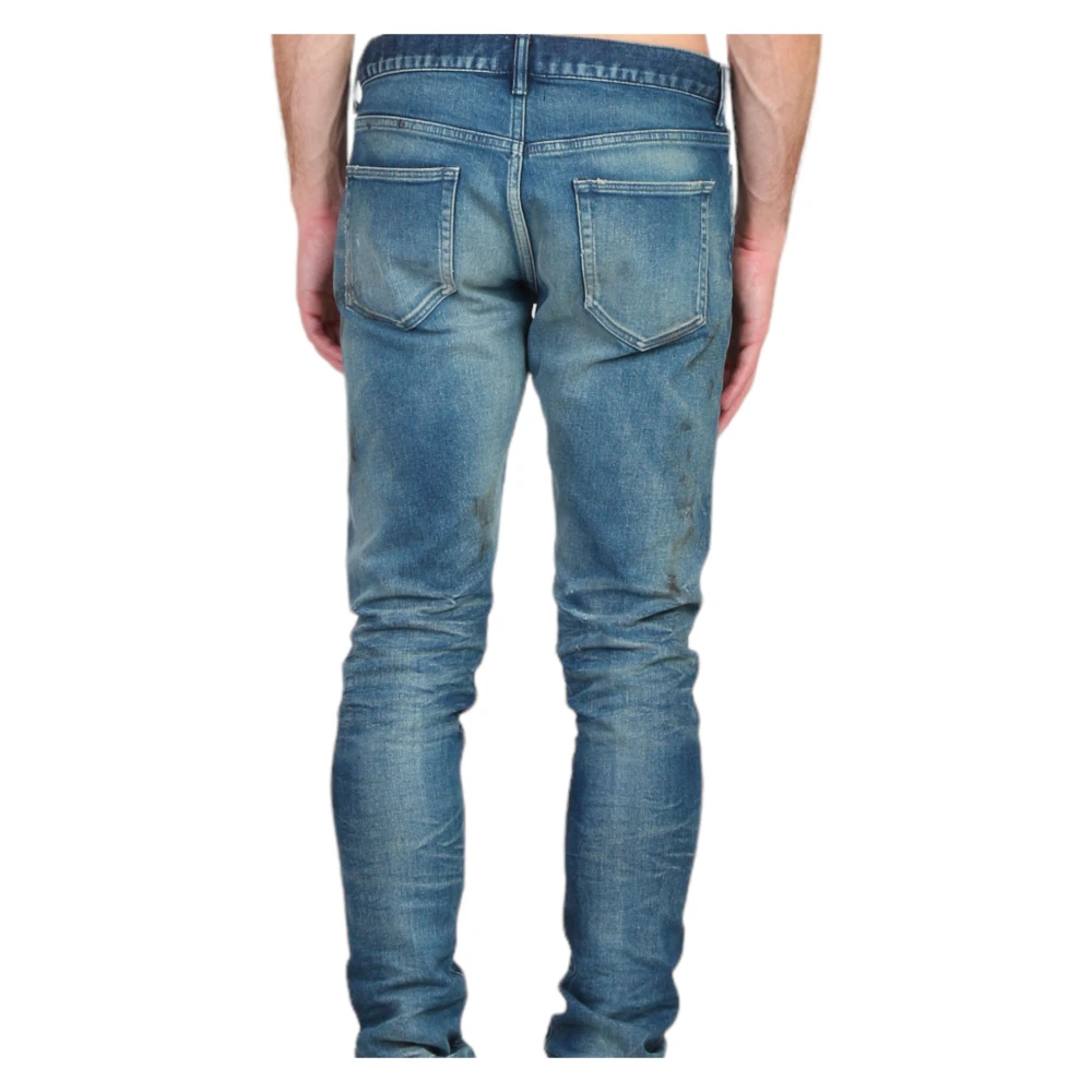 John Elliott Slim Jeans in Flathead Stijl Blue Heren
