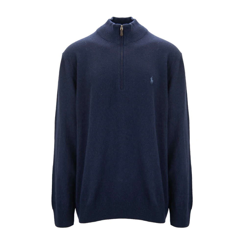 Ralph Lauren Men's Blue Turtlenecks, 2XL, Zipper Jumper