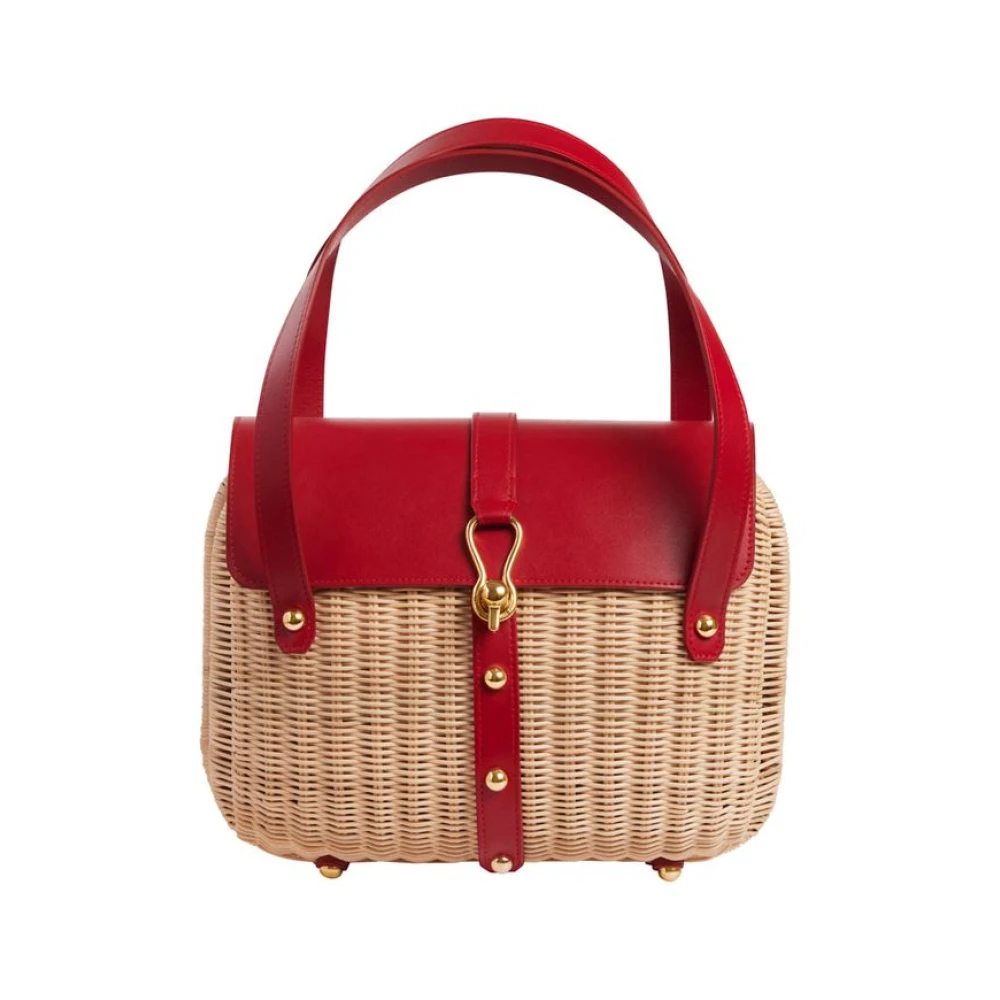 Ines De La Fressange Paris Rode leren mand Red Dames