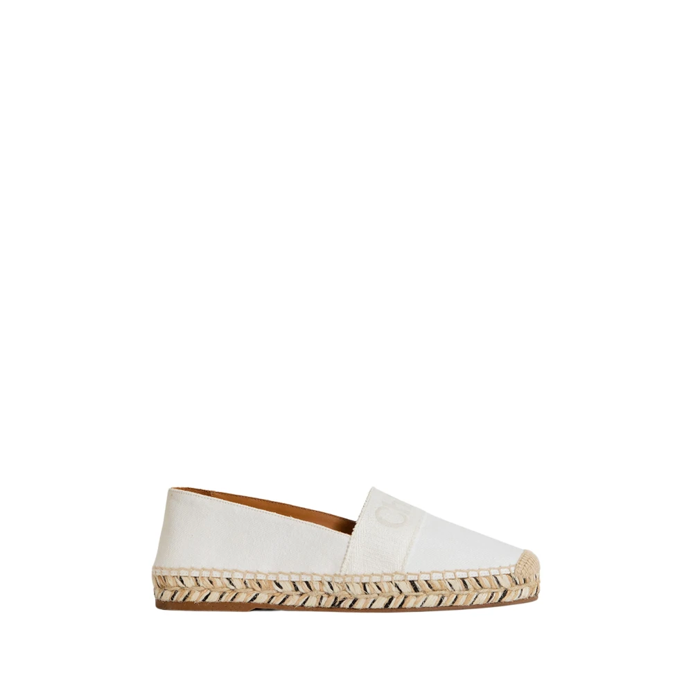 Chloé Witte Piia Flat Espadrilles White Dames