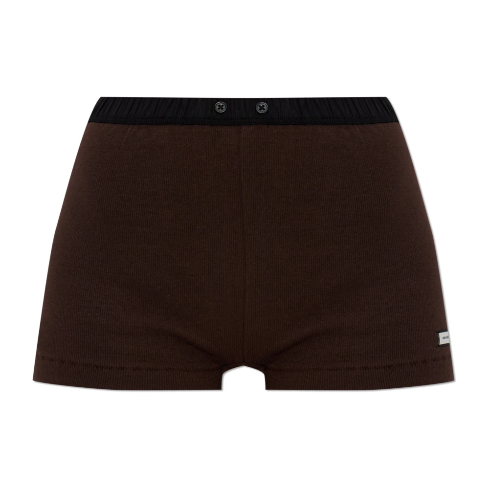 Entire Studios Kvinno Brun Shorts Dam, M, Bomull, Logo Shorts