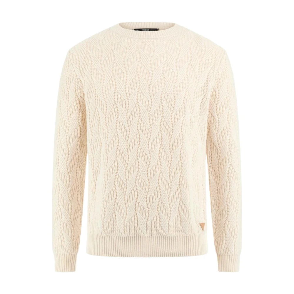 Guess Kabeltrui voor mannen Beige Heren