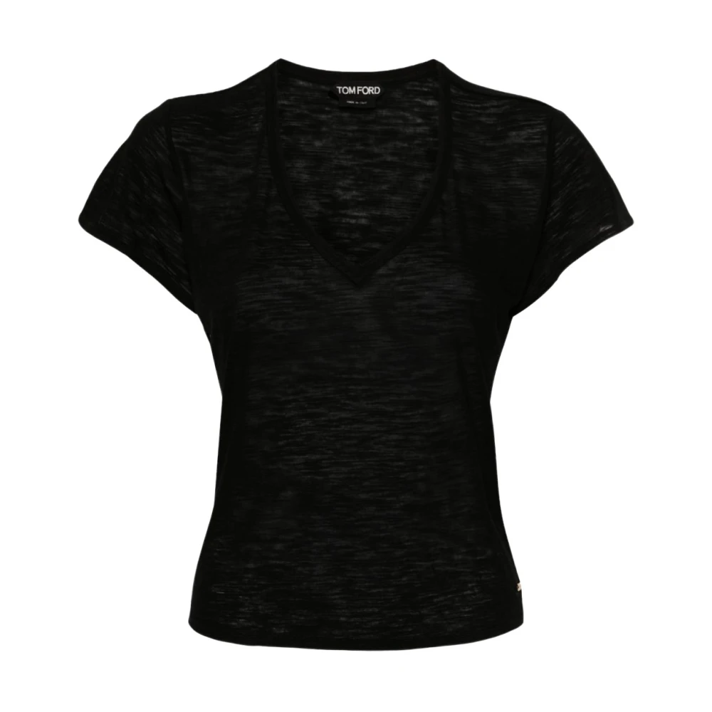 Tom Ford Zwarte T-shirts Polos voor vrouwen Black Dames