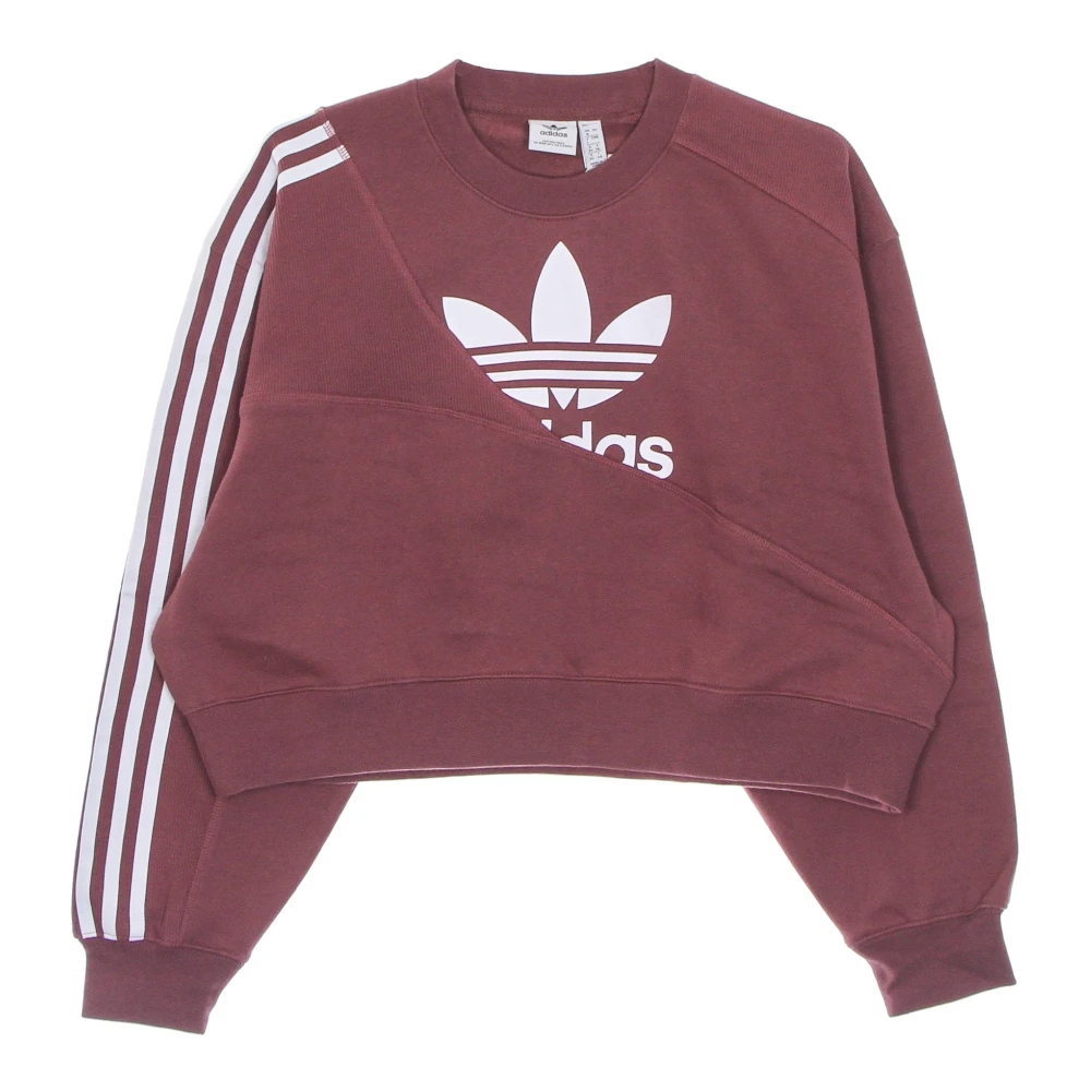 Adidas Women's Brown Short Sleeve Crew Neck Sweatshirt - Long Sleeve Training Tops - Xl - Sport