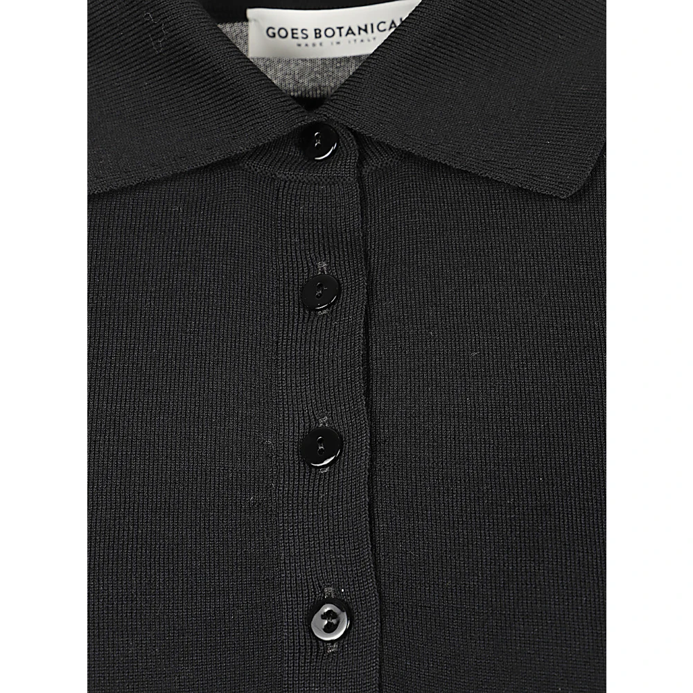 Goes Botanical Zwarte Polo Shirt Black Heren