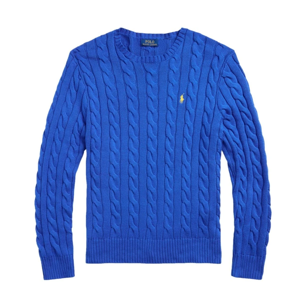 Polo Ralph Lauren Men's Blue Round-Neck Knitwear, M, Dark Pullover Jumper