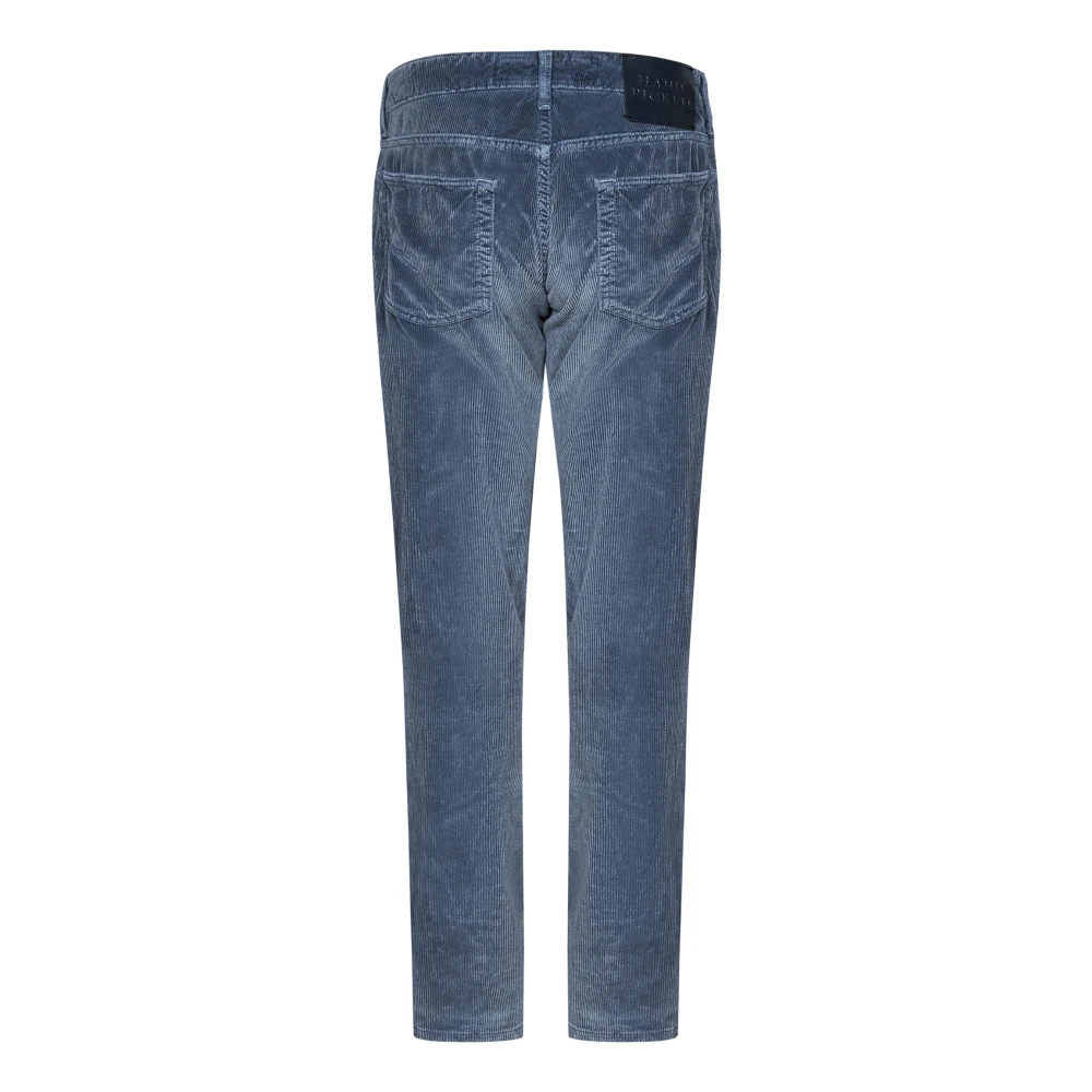 Hand Picked Blauwe Slim Fit Broek Blue Heren