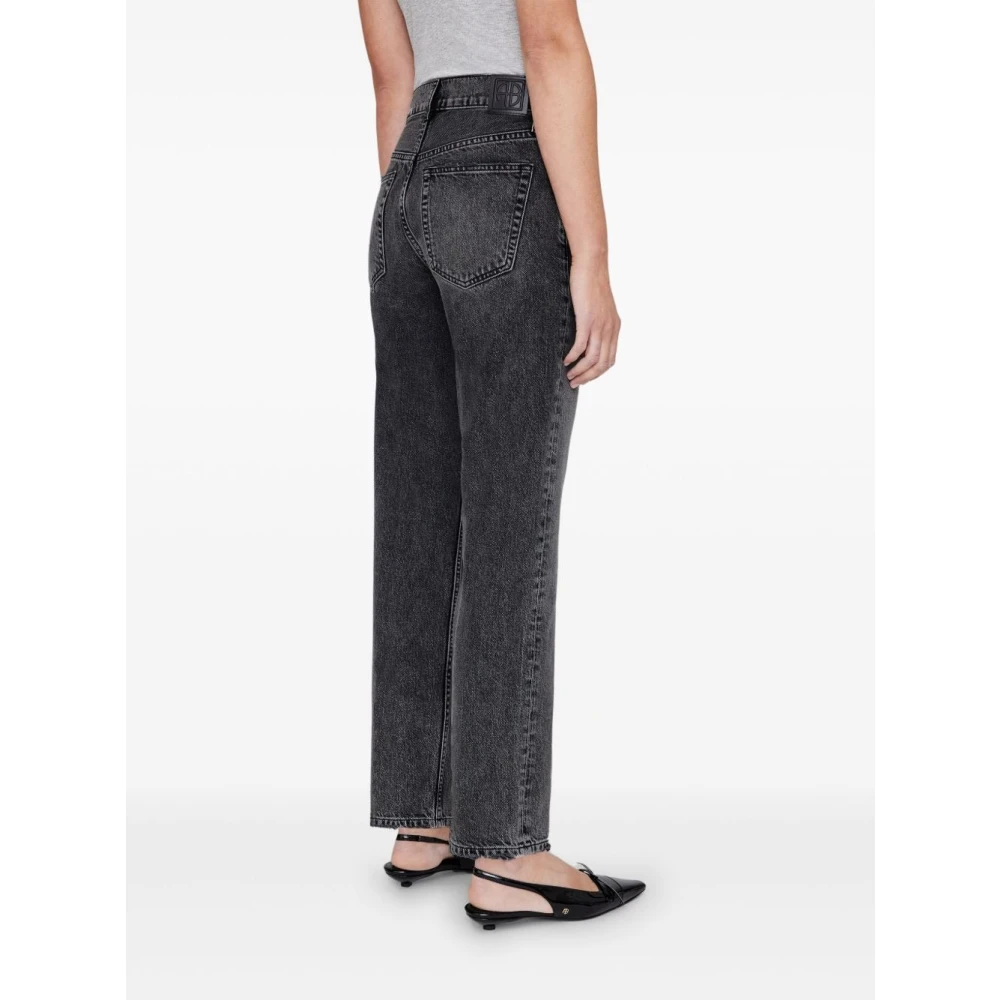 Anine Bing Kate High Rise Straight Leg Jeans Gray Dames