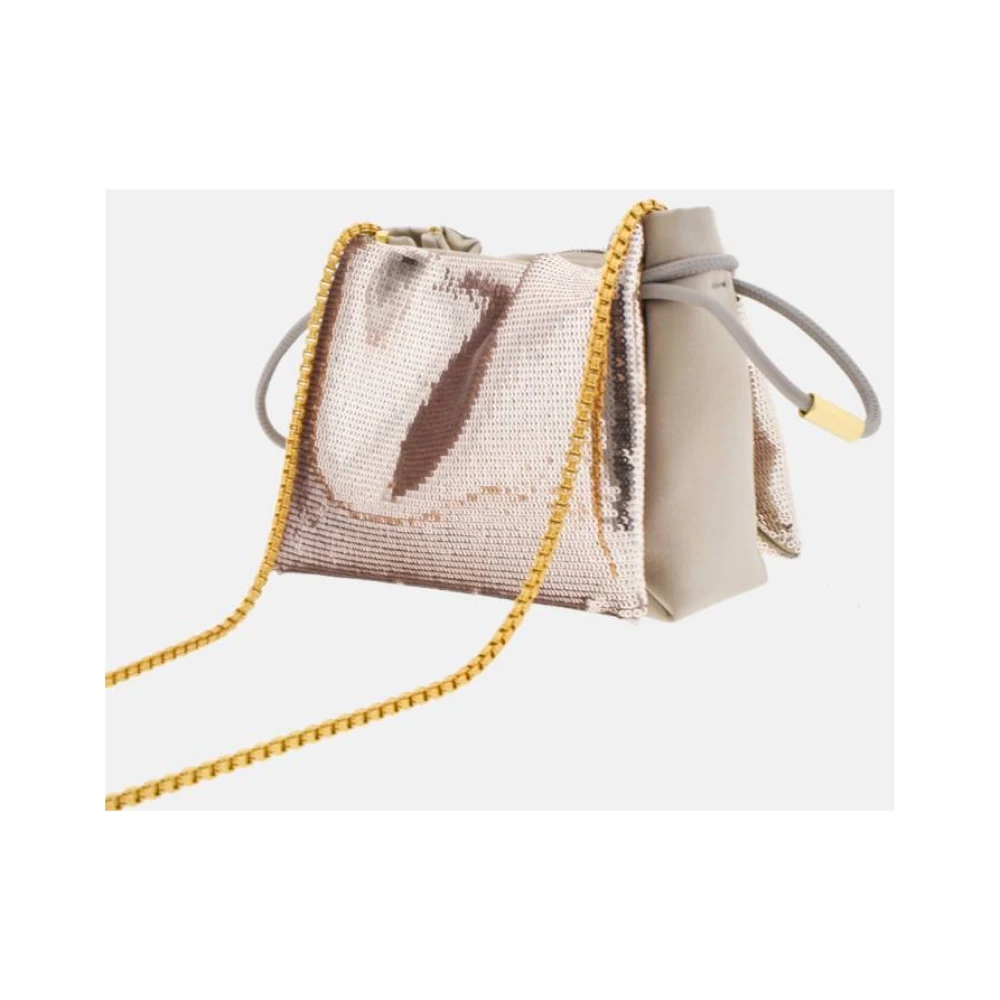 Carolina Herrera Paillet Soft Bucket Mini Tas Brown Dames