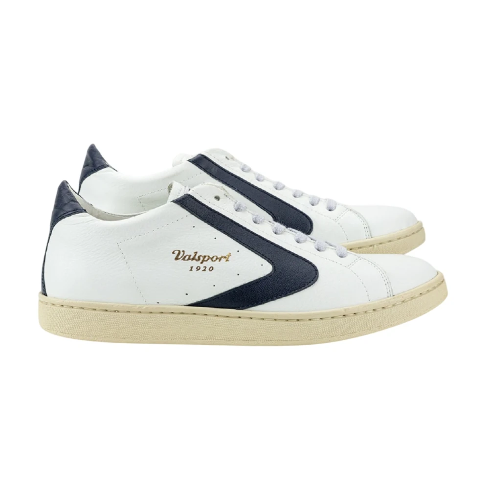 Valsport 1920 Blauwe Leren Sneakers Boomerang Zool Heren Schoenen