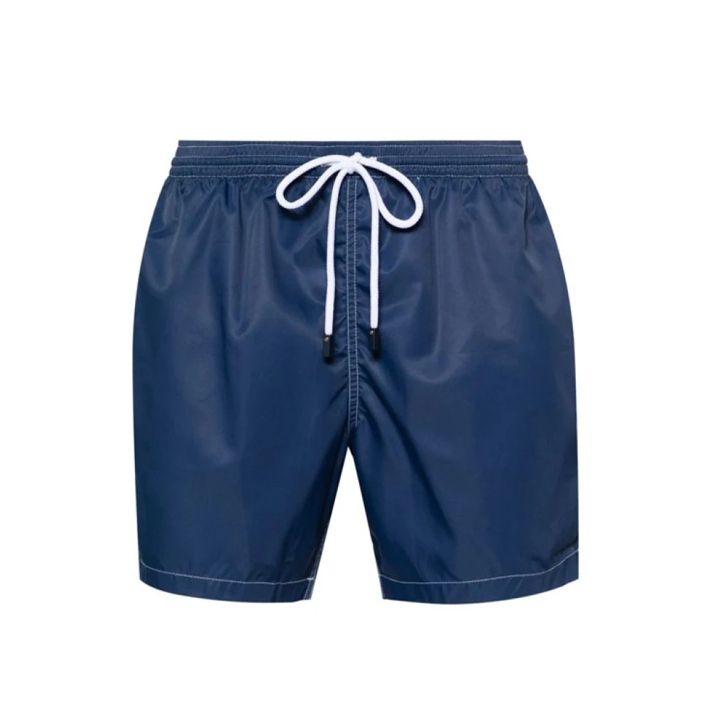 Barba Napoli Blå badshorts med logopatch Blue, Herr