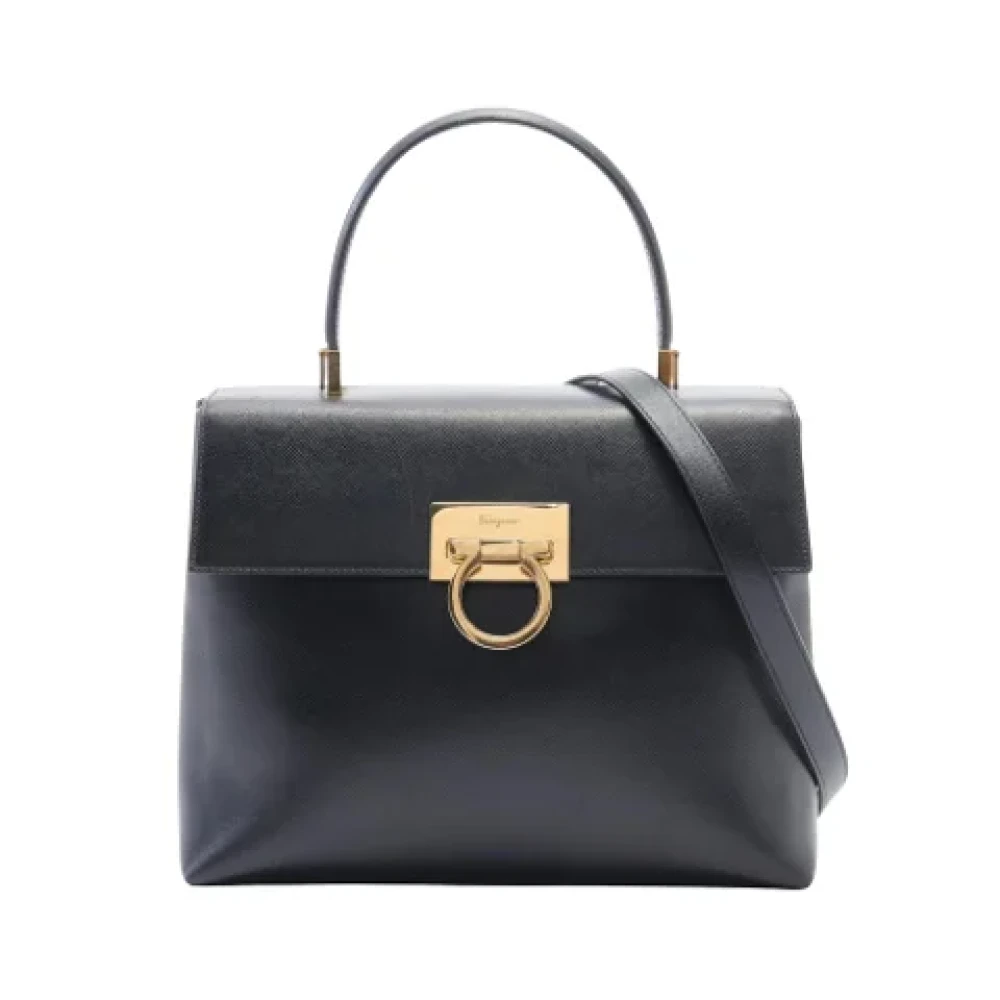 Salvatore Ferragamo Pre-owned Leather handbags Black Dames