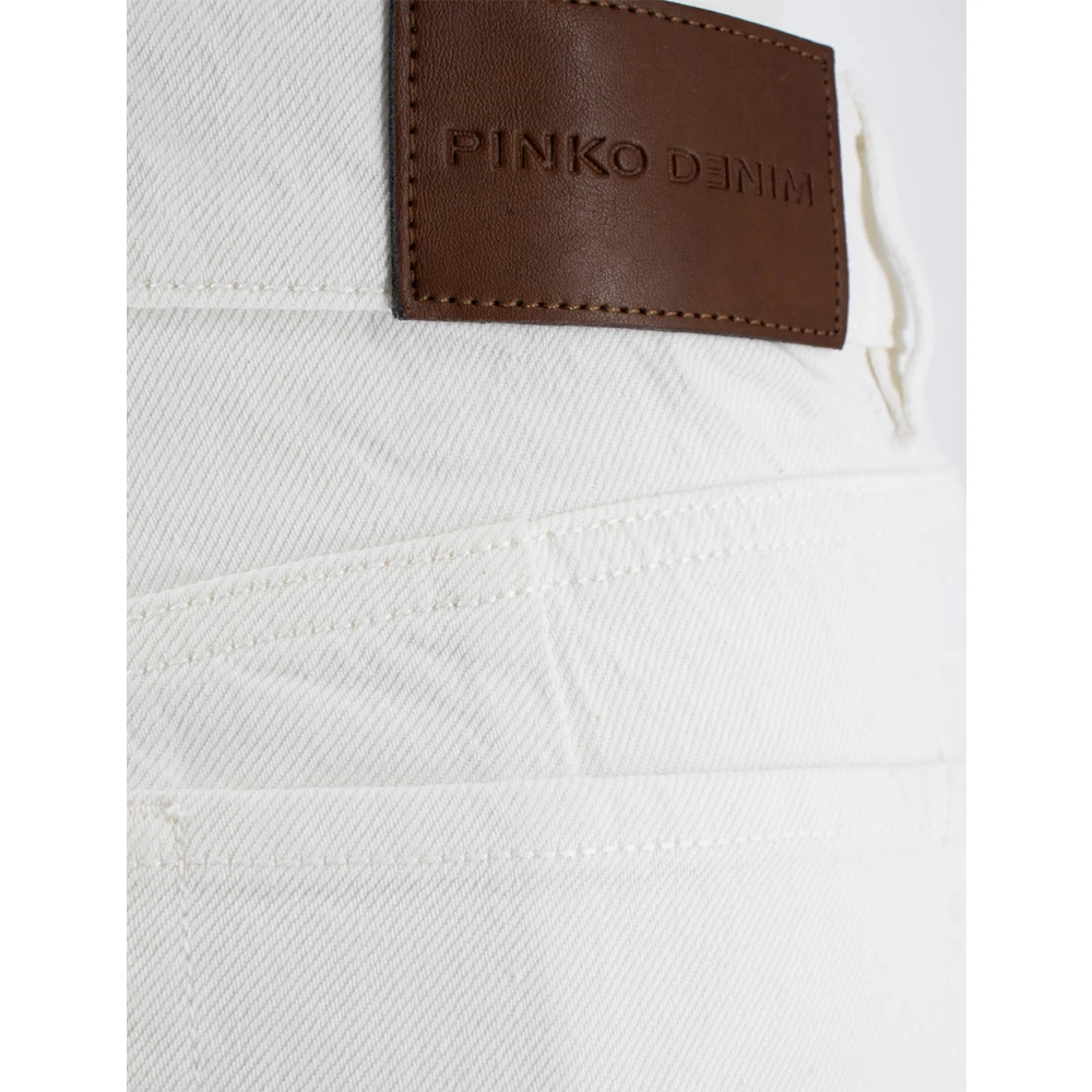 pinko Witte Denim Rok met Ketting White Dames