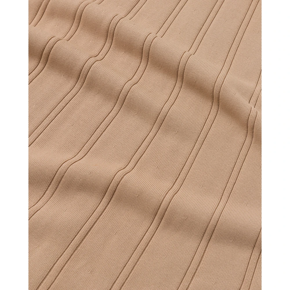 IVY OAK Flowing Gebreide Jurk in Karamel Beige Dames