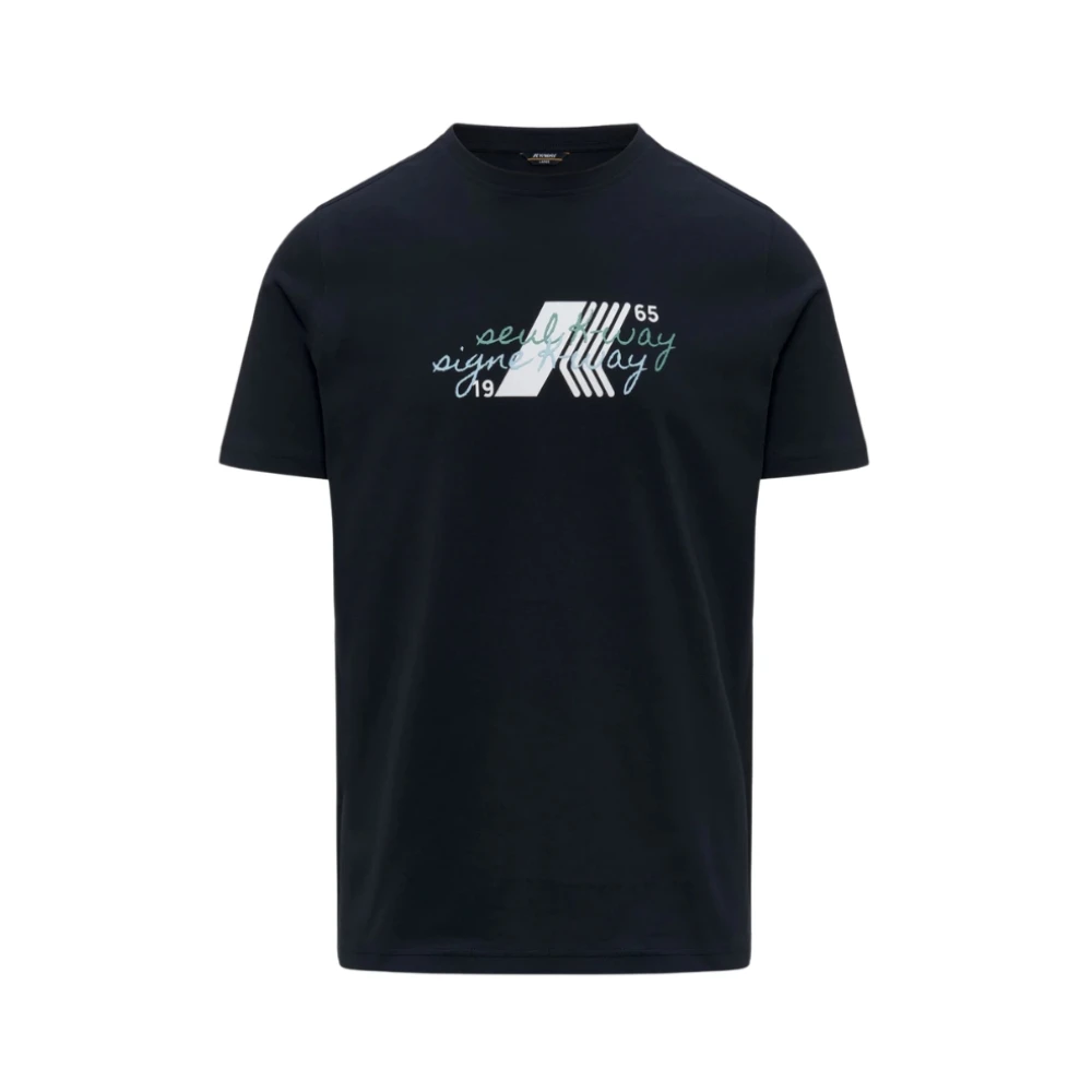 K-Way Uomo Blu Top, 2XL, New,