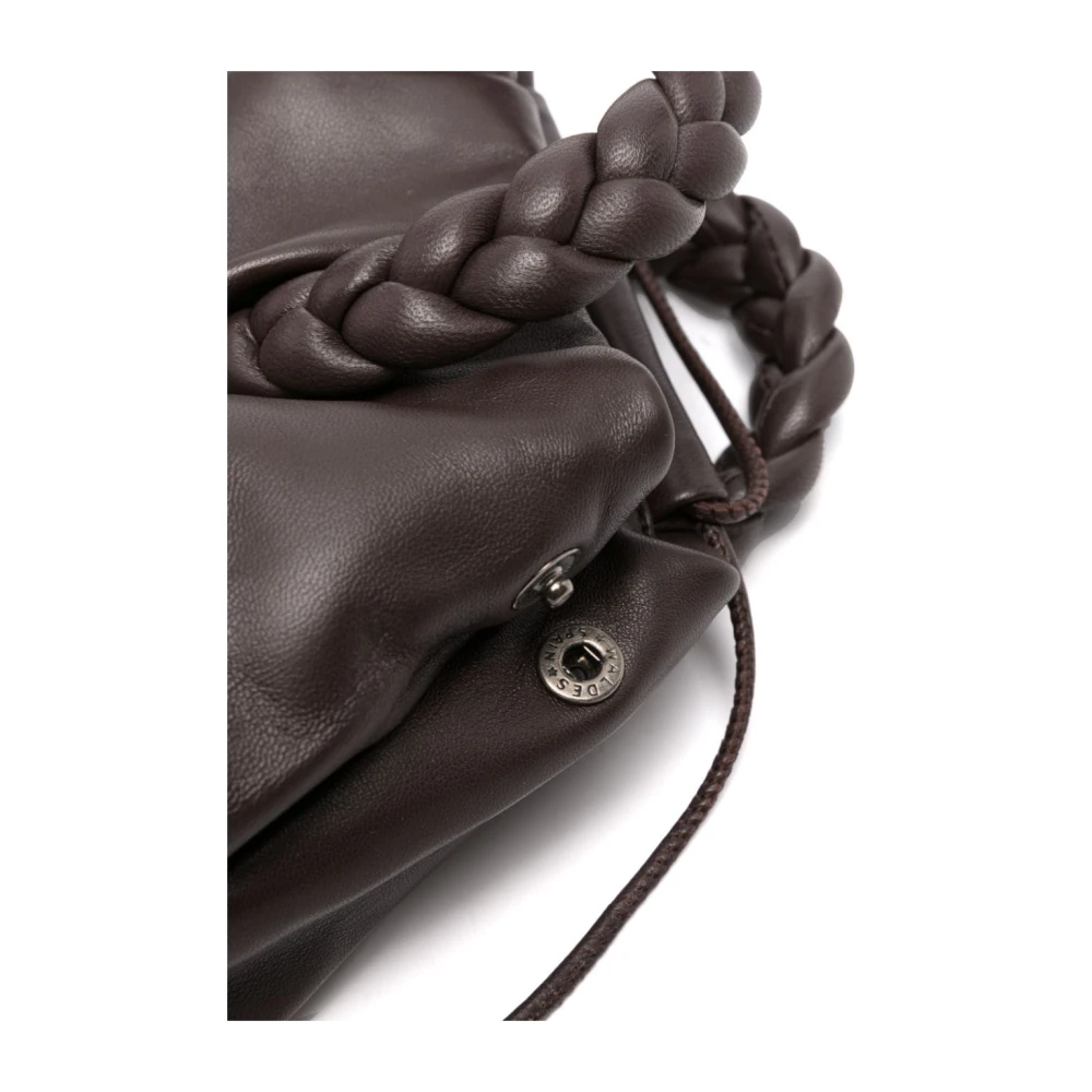 Hereu Bruine Kalfsleren Schoudertas Brown Dames